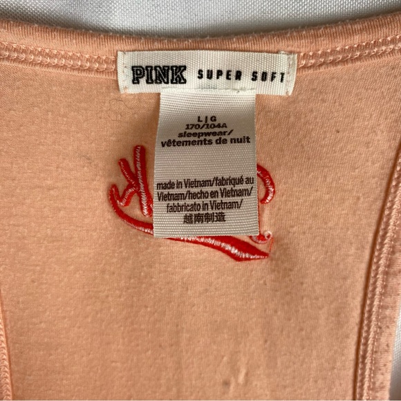 Victoria Secret Pink Super Soft Peach Snoozing Tank Top - Picture 2 of 7